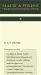 Mobile Screenshot of mack-weise.de